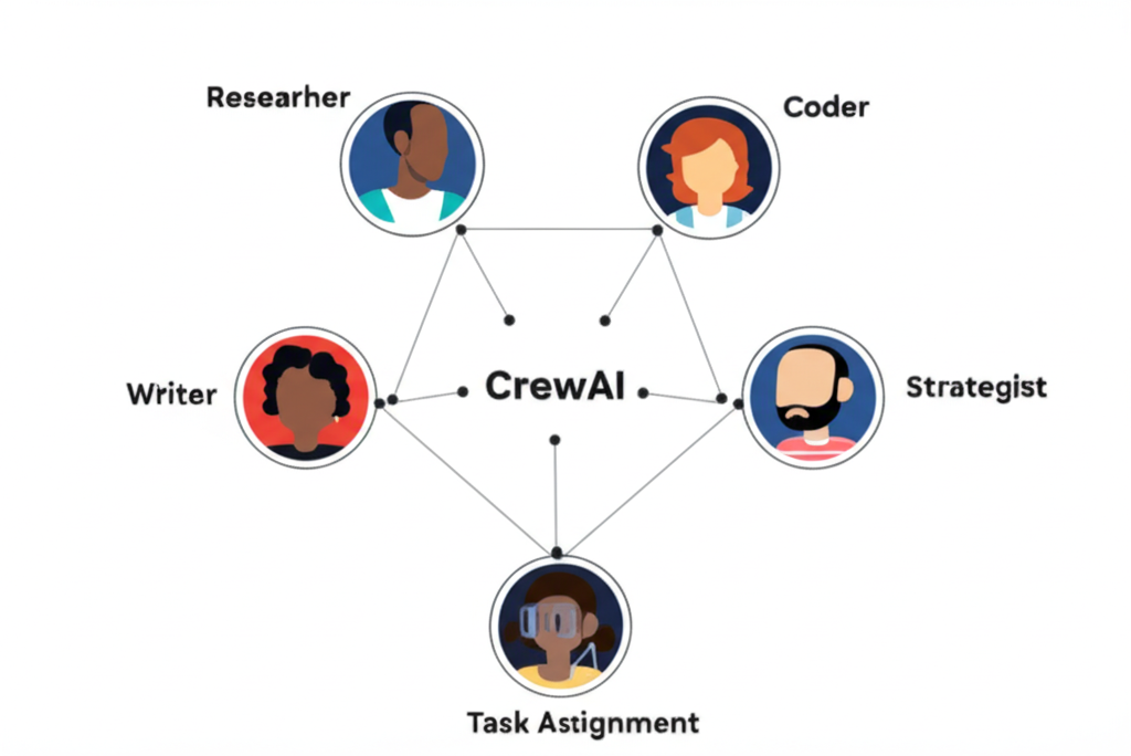 CrewAI フレームワークの図
